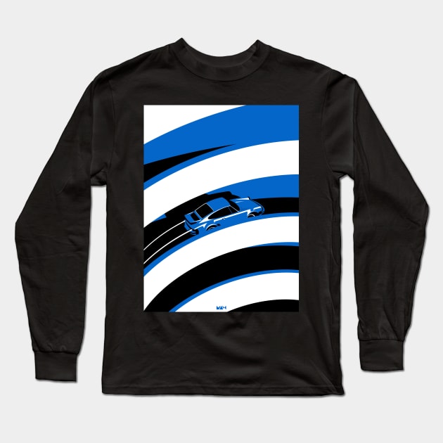 911 Stairway to Heaven (Blue) Long Sleeve T-Shirt by Atelier de l'Automobile